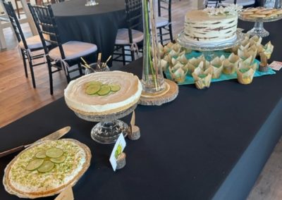 Outdoor dining setup with a rustic vibe at the lodge.